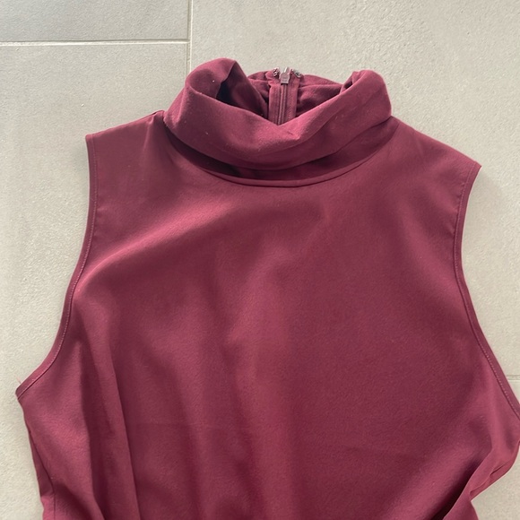 French Connection Maroon Cowl Neck Tank Top - Picture 1 of 15